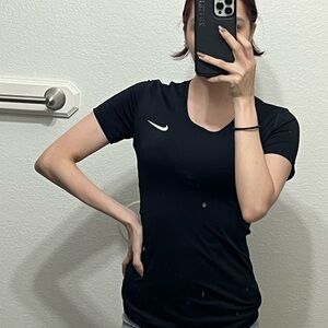 Nike Black Fitted Short Sleeve Tee